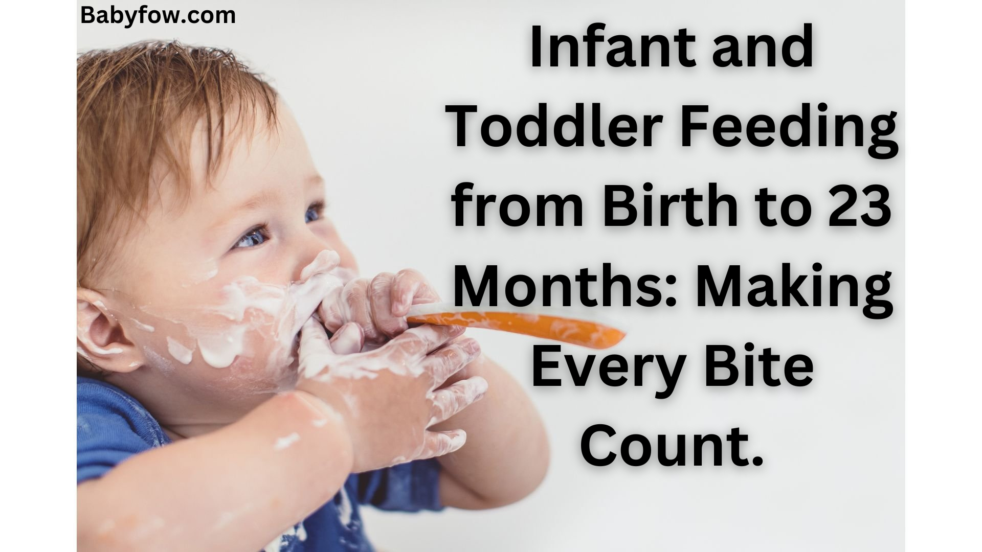 Infant and Toddler Feeding from Birth to 23 Months: Making Every Bite Count.